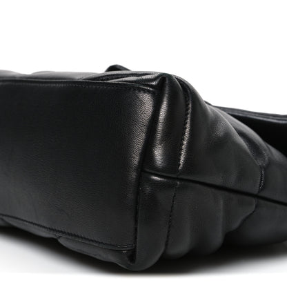 Saint Laurent Lambskin Quilted Small Loulou Puffer Monogram Chain Satchel Black 10 of 10