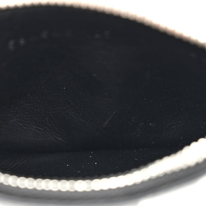 Balenciaga Grained Calfskin Miami Logo Cash Coin Card Holder On Keychain Black 5 of 8
