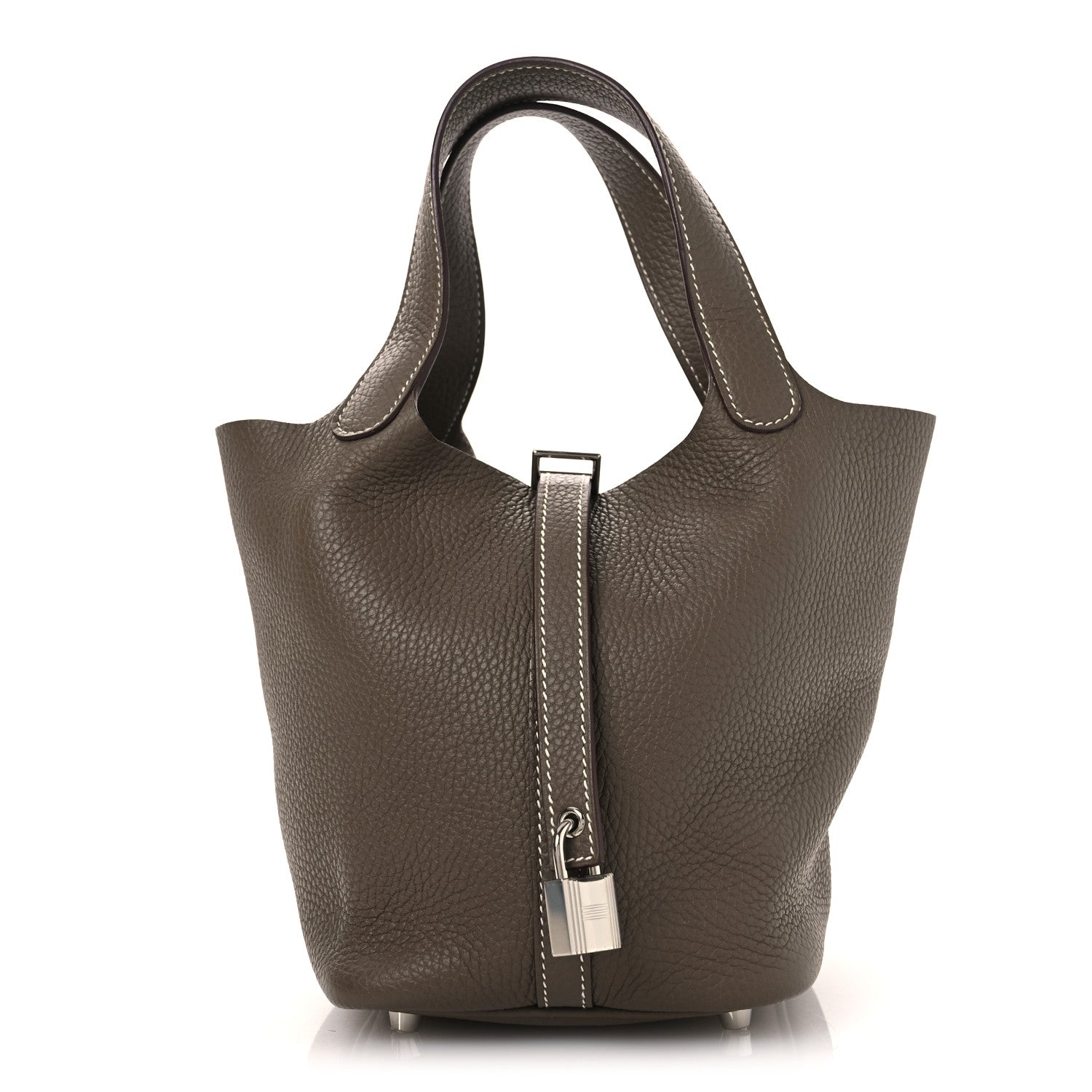 Hermes Taurillon Clemence Picotin Lock 18 PM Etoupe 1 of 11