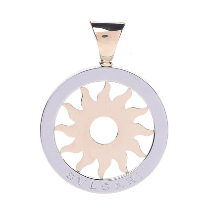 Bulgari 18K Yellow Gold Stainless Steel Tondo Sun Pendant 1 of 3