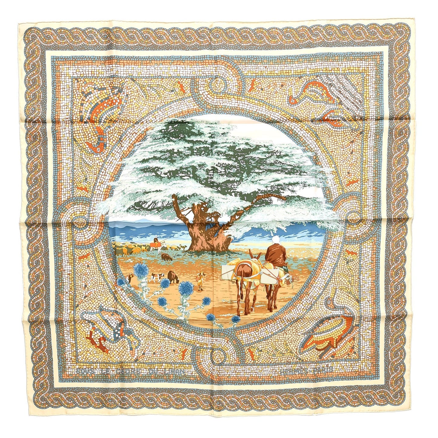 Silk Sous Le Cedre Du Liban Scarf 90
