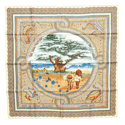 Hermes Silk Sous Le Cedre Du Liban Scarf 90 1 of 5