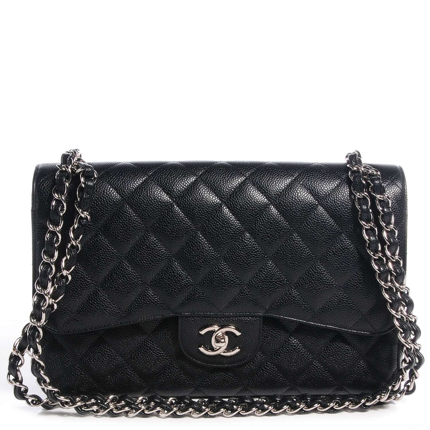 Chanel Caviar Quilted Jumbo Double Flap Black 1 of 9