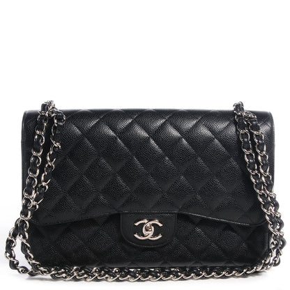 Chanel Caviar Quilted Jumbo Double Flap Black 1 of 9