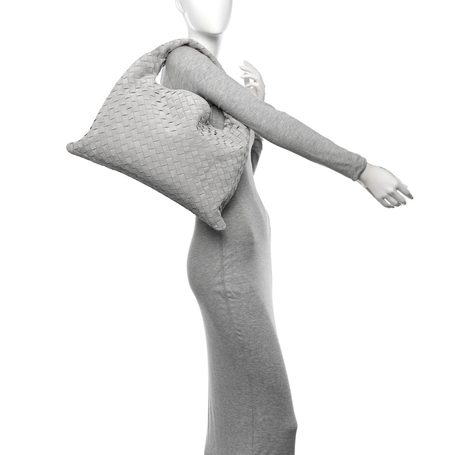Bottega Veneta Suede Intrecciato Small Hop Sterling 2 of 10