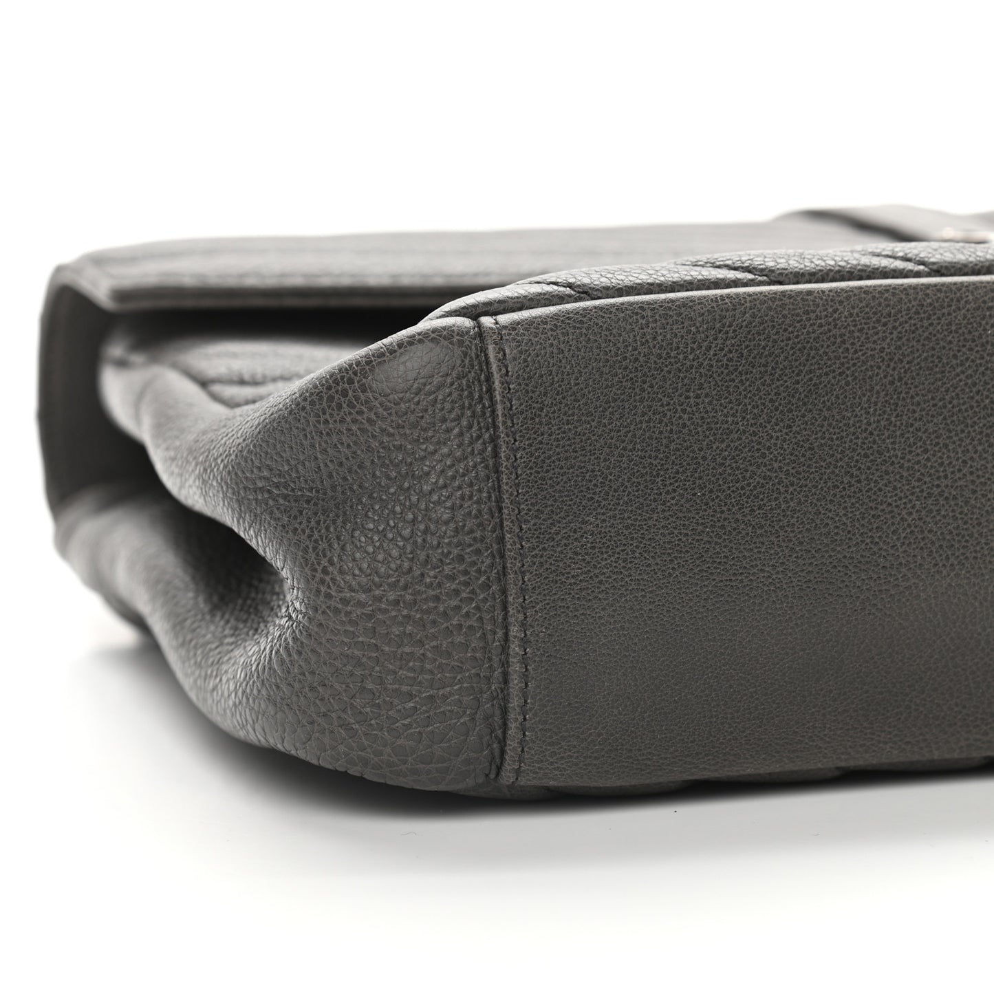 Matelasse Chevron Monogram Large College Satchel Grey