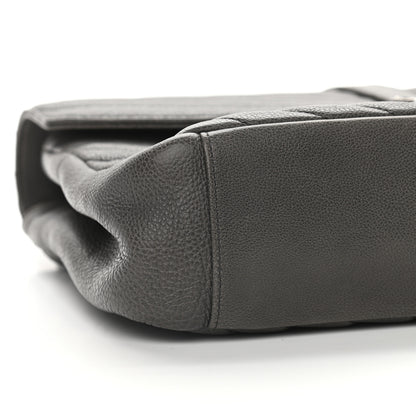 Saint Laurent Matelasse Chevron Monogram Large College Satchel Grey 8 of 9