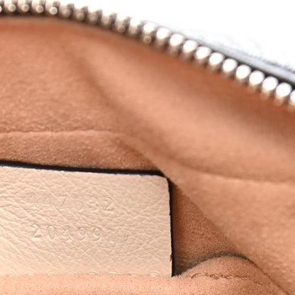 Gucci Vintage Effect Calfskin Matelasse Diagonal Small Torchon GG Marmont Chain Shoulder Bag Blue Agata Mystic White 7 of 11