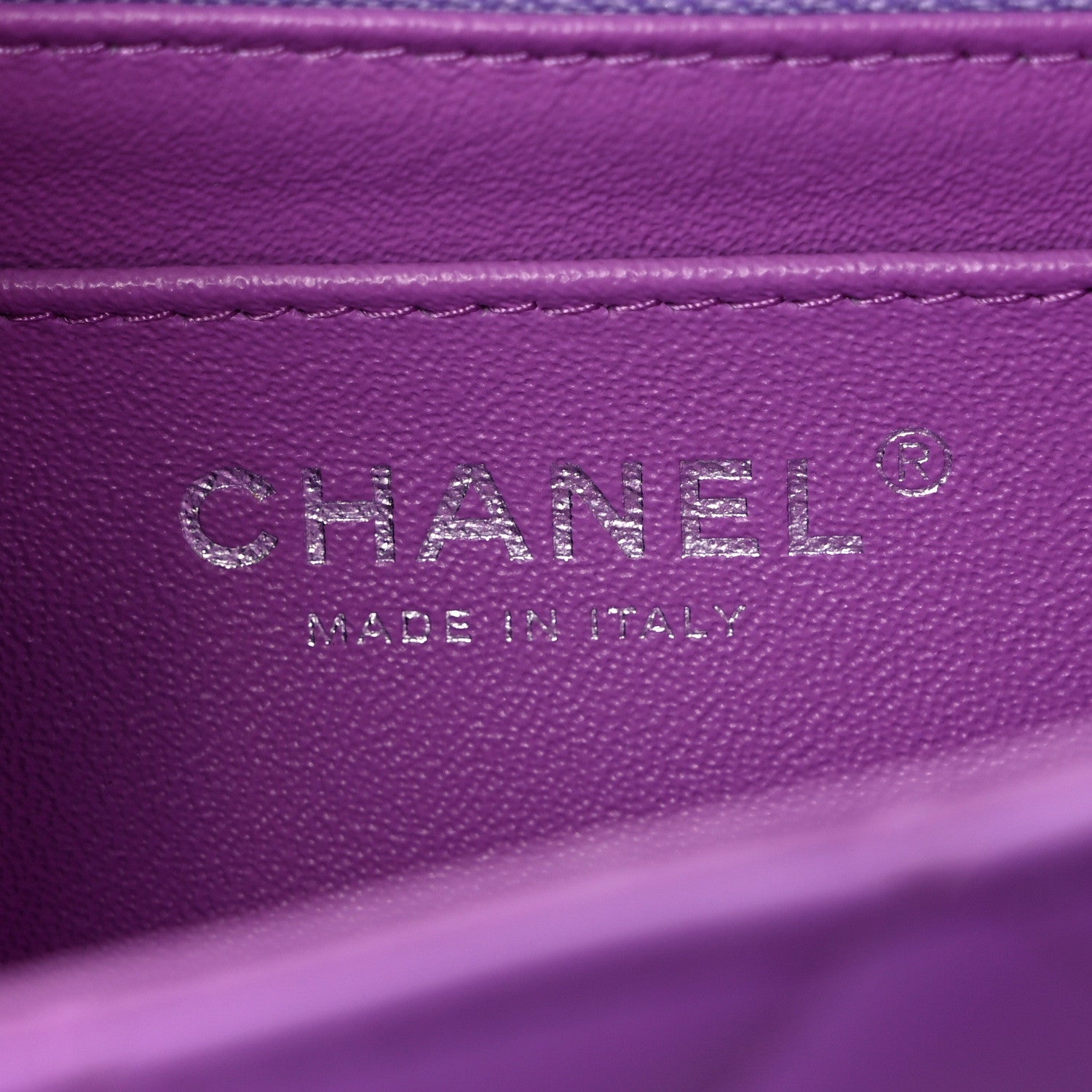 Chanel Lambskin Quilted Mini Rectangular Flap Purple 6 of 9