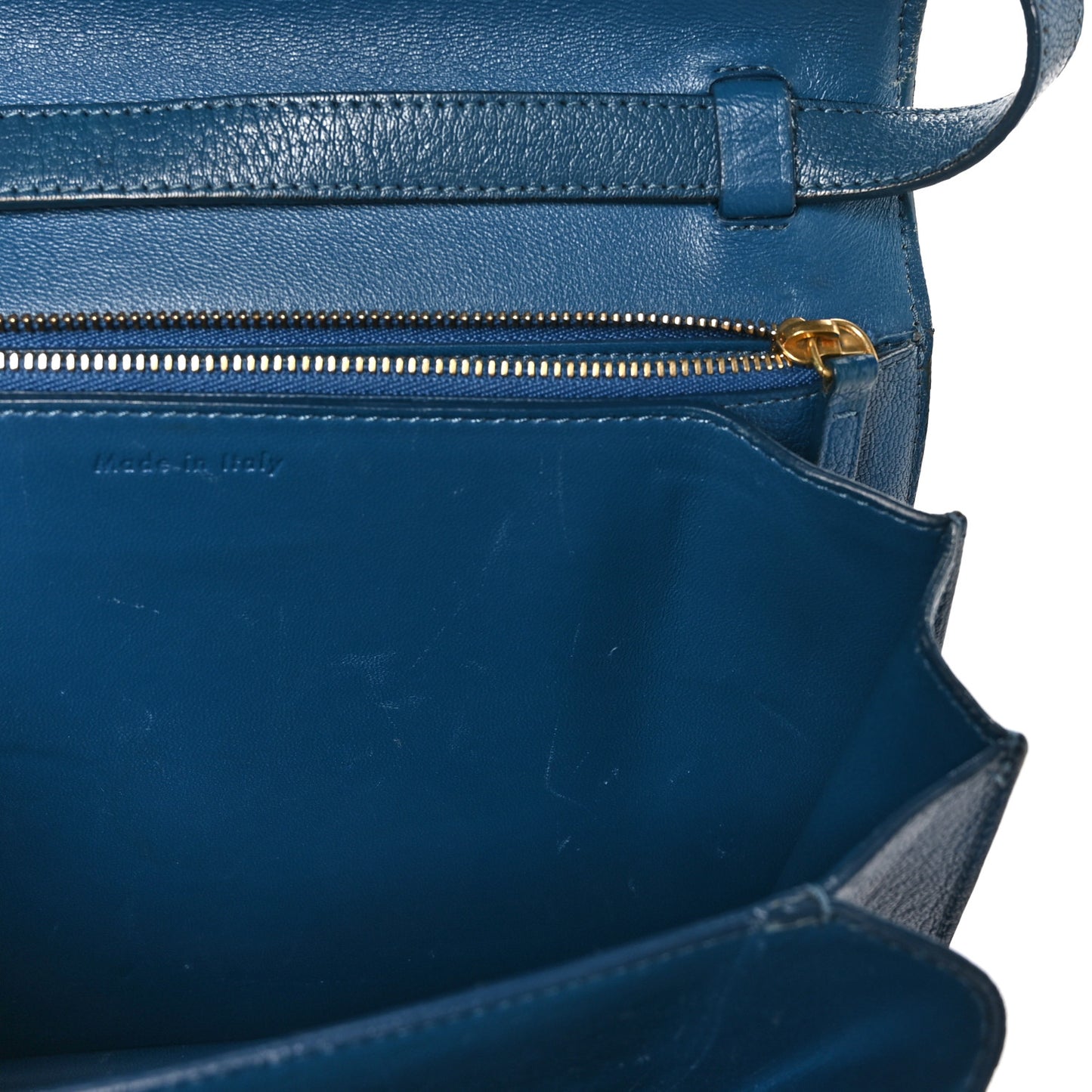 Goatskin Medium Classic Box Flap Bag Deepsea