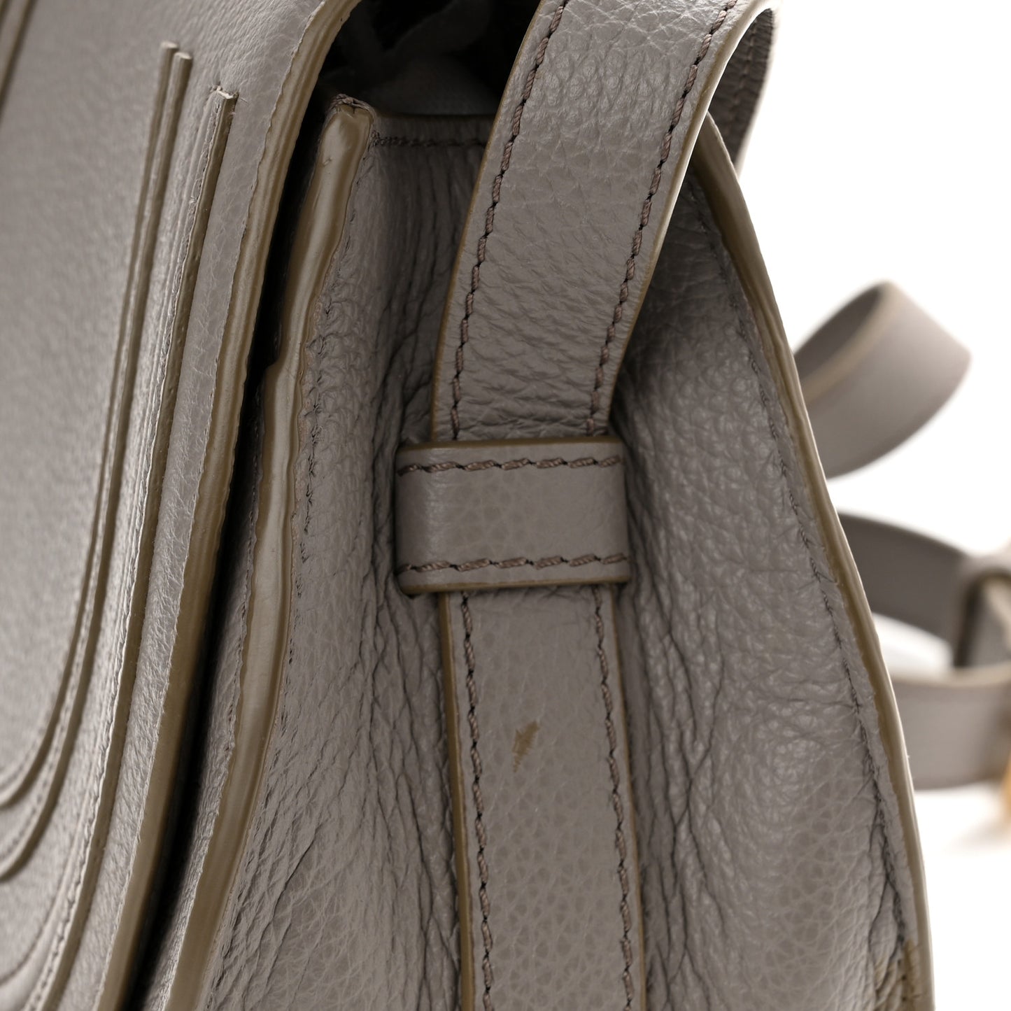 Calfskin Mini Marcie Round Crossbody Bag Cashmere Grey