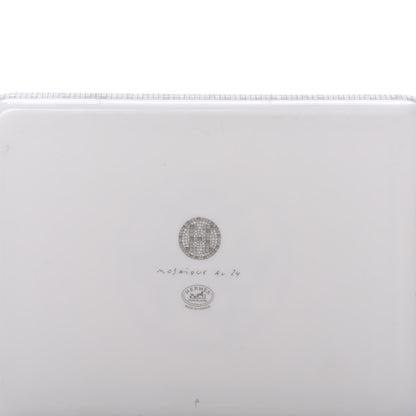 Hermes Porcelain Mosaique Au 24 Sushi Plate Platine 7 of 8