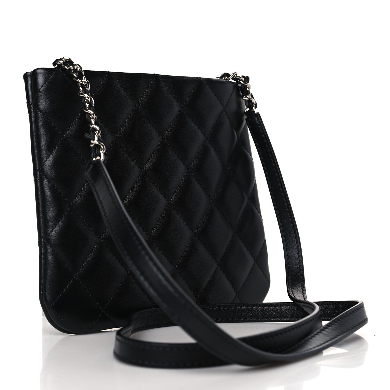 Chanel Lambskin Quilted Crossbody Bag Black 3 of 9
