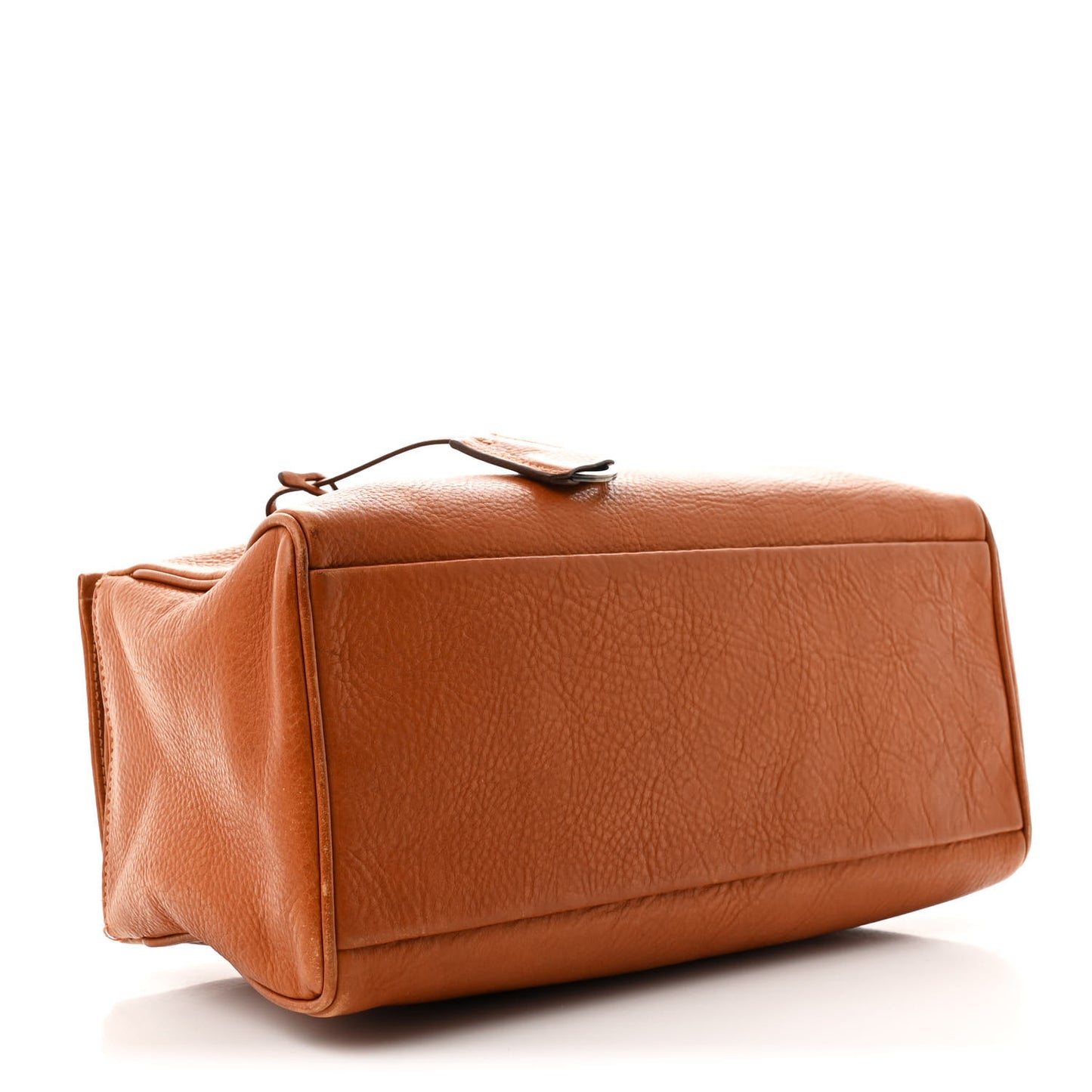 Vitello Daino Turn Lock Frame Shoulder Bag Caramel