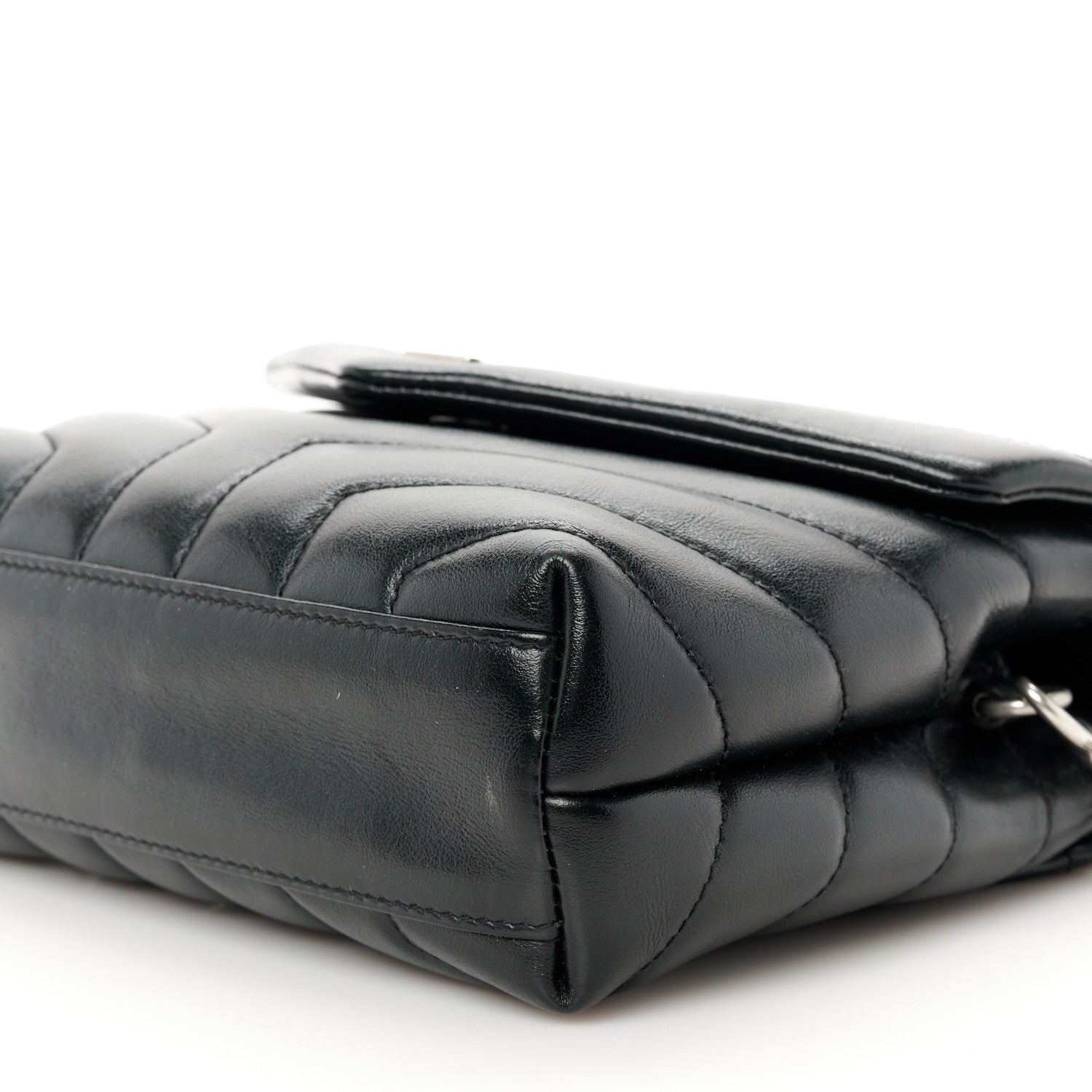 Saint Laurent Calfskin Y Quilted Monogram Toy Loulou Crossbody Bag Black 11 of 12