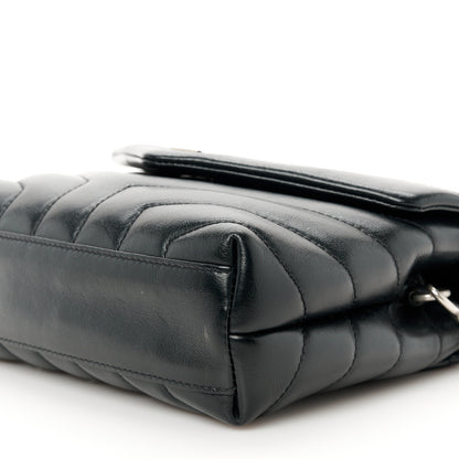 Saint Laurent Calfskin Y Quilted Monogram Toy Loulou Crossbody Bag Black 11 of 12