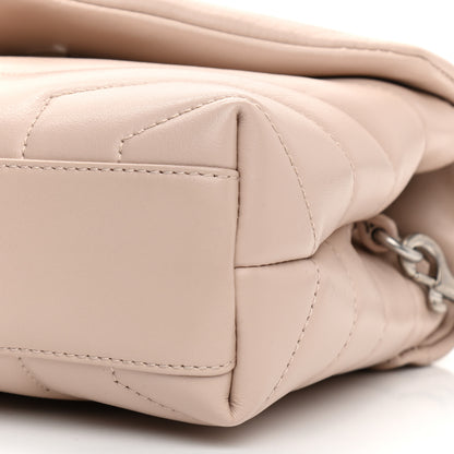 Saint Laurent Calfskin Y Quilted Monogram Toy Loulou Crossbody Bag Marble Pink 8 of 9
