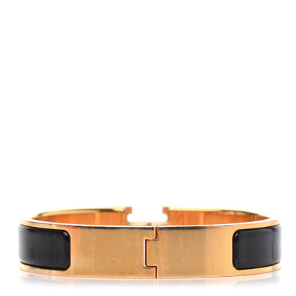 Hermes Enamel Narrow Clic Clac H Bracelet PM Black 2 of 3