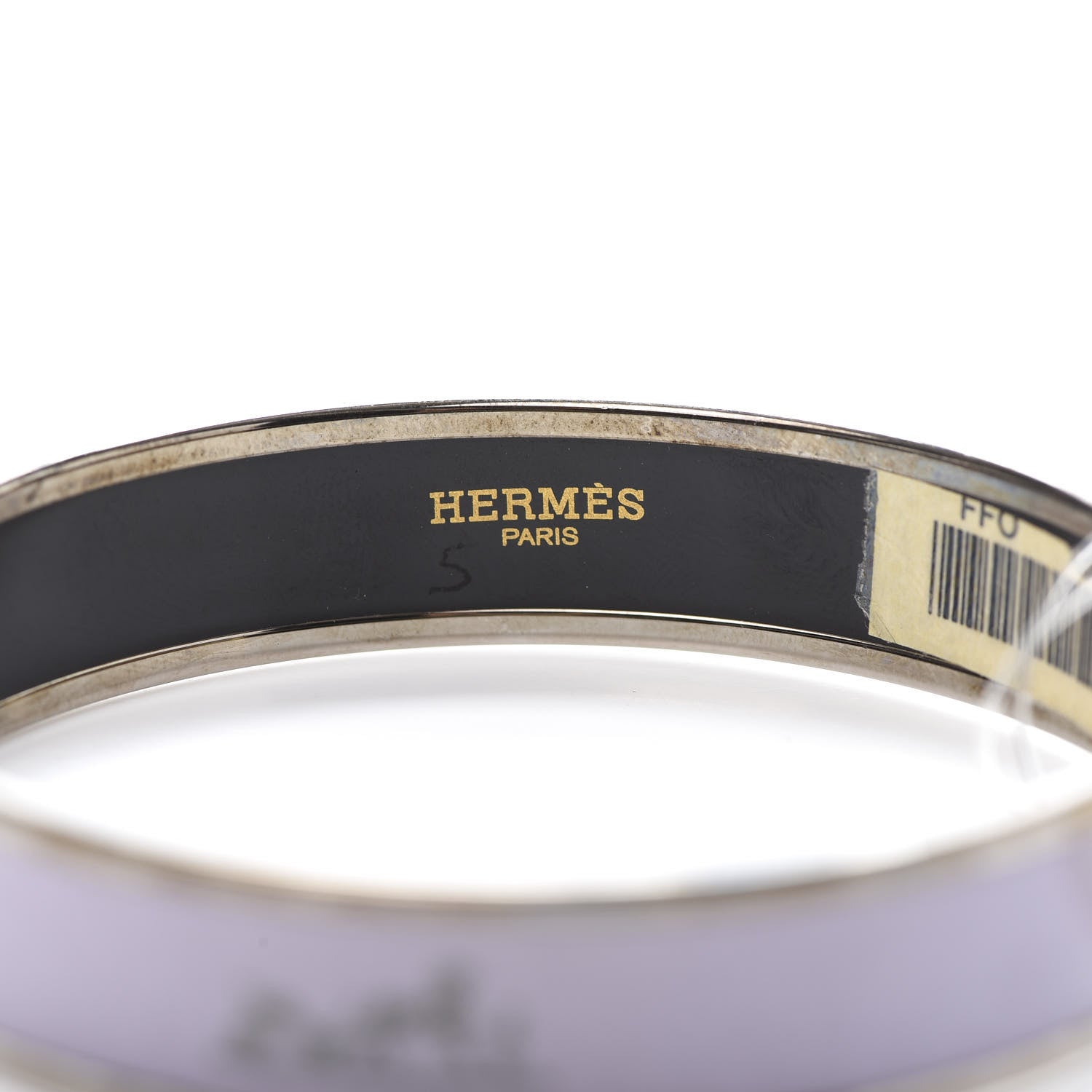 Hermes Enamel Printed Caleche Medium Bracelet 70 Rose Ronsard 4 of 5