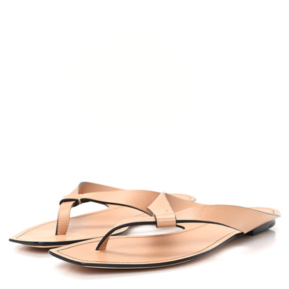 Saint Laurent Calfskin Tower 05 Slide Sandals 37 Gold Brown 5 of 12