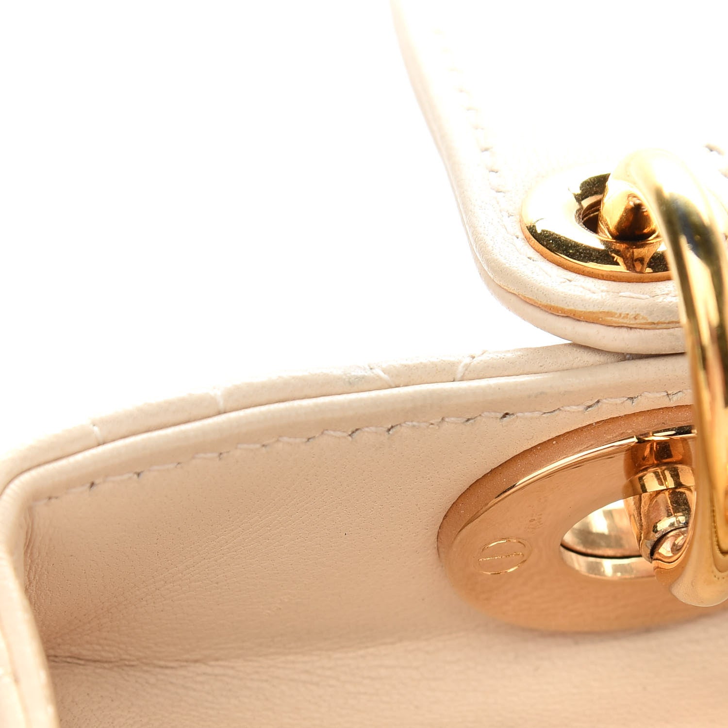 Christian Dior Lambskin Cannage Medium Lady Dior Light Beige 11 of 12