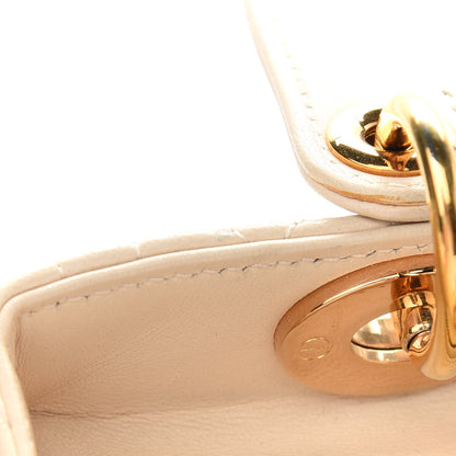 Christian Dior Lambskin Cannage Medium Lady Dior Light Beige 11 of 12