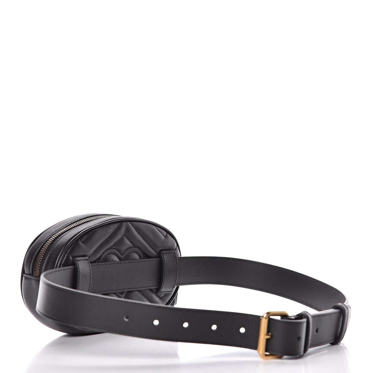 Calfskin Matelasse GG Marmont Belt Bag 85 34 Black