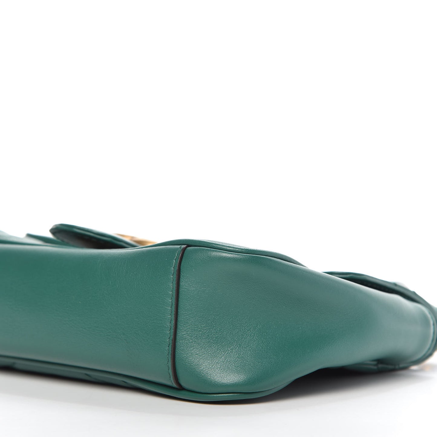 Calfskin Matelasse Mini GG Marmont Shoulder Bag Emerald Green