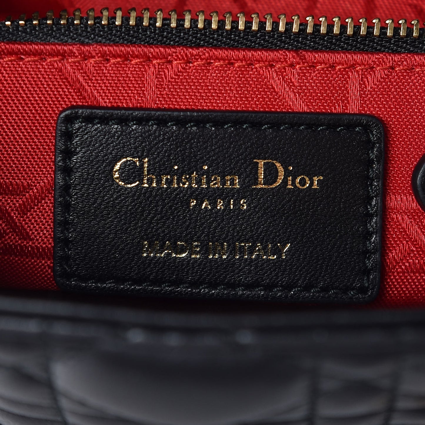 Lambskin Cannage Small Lucky Badges My Lady Dior Black