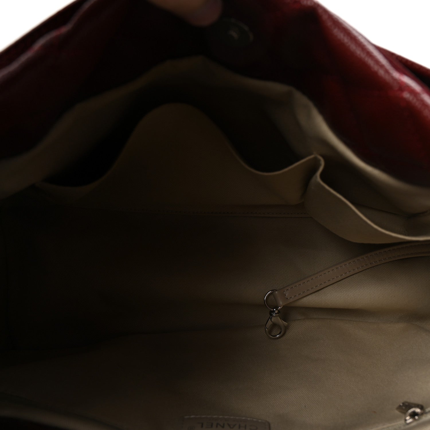 Chanel Caviar Quilted Timeless CC Soft Tote Dark Red 5 of 10