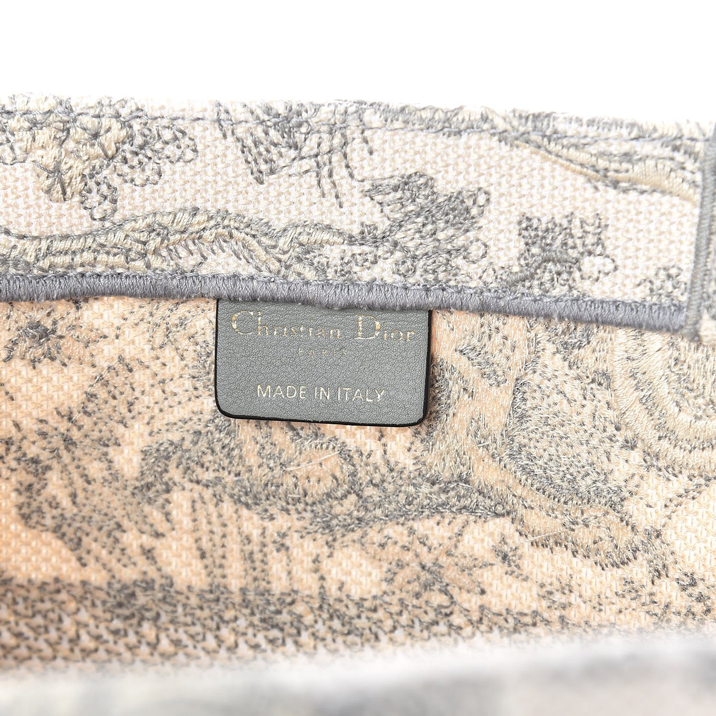 Canvas Embroidered Medium Dioriviera Toile De Jouy Book Tote Gray