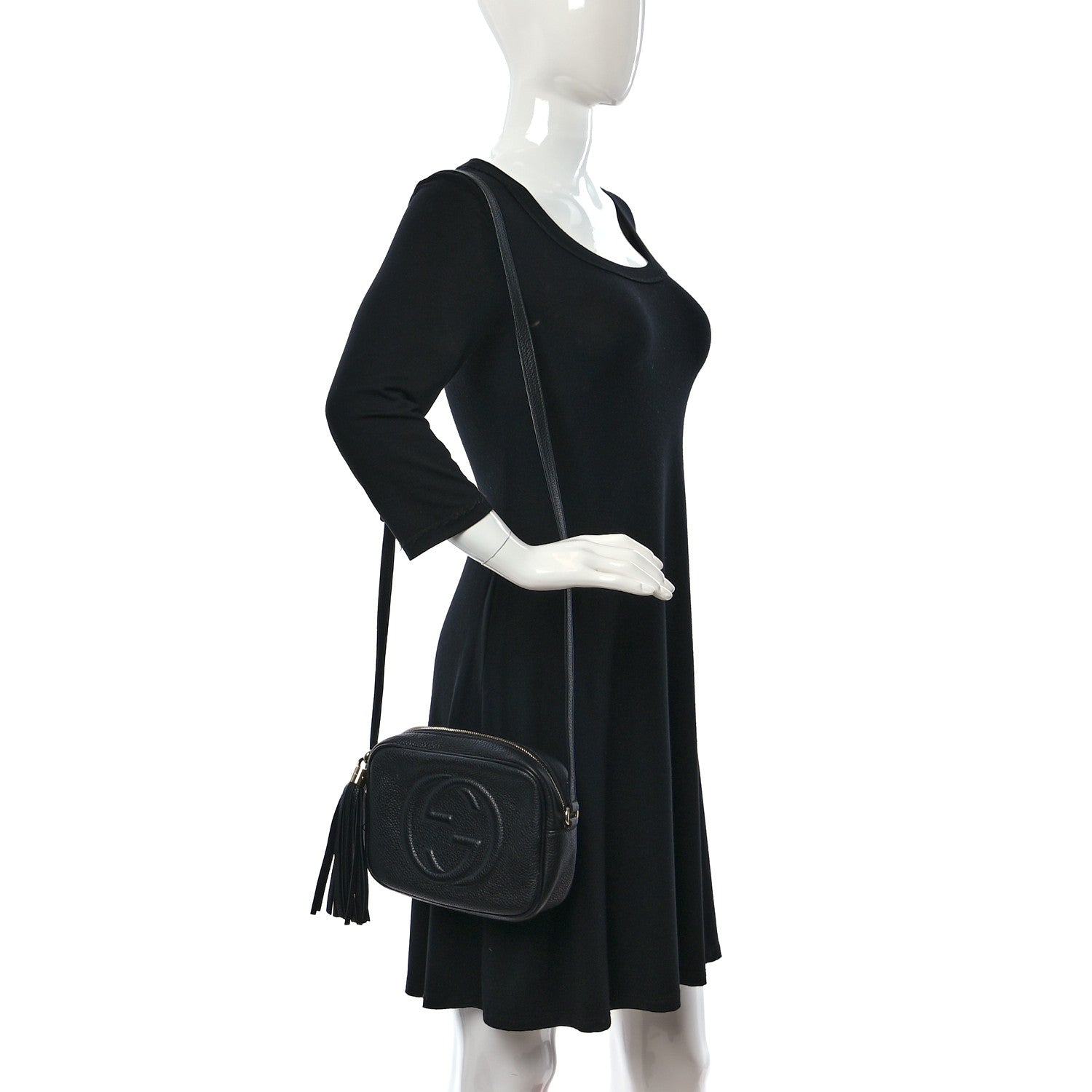 Gucci Pebbled Calfskin Small Soho Disco Bag Black 2 of 10