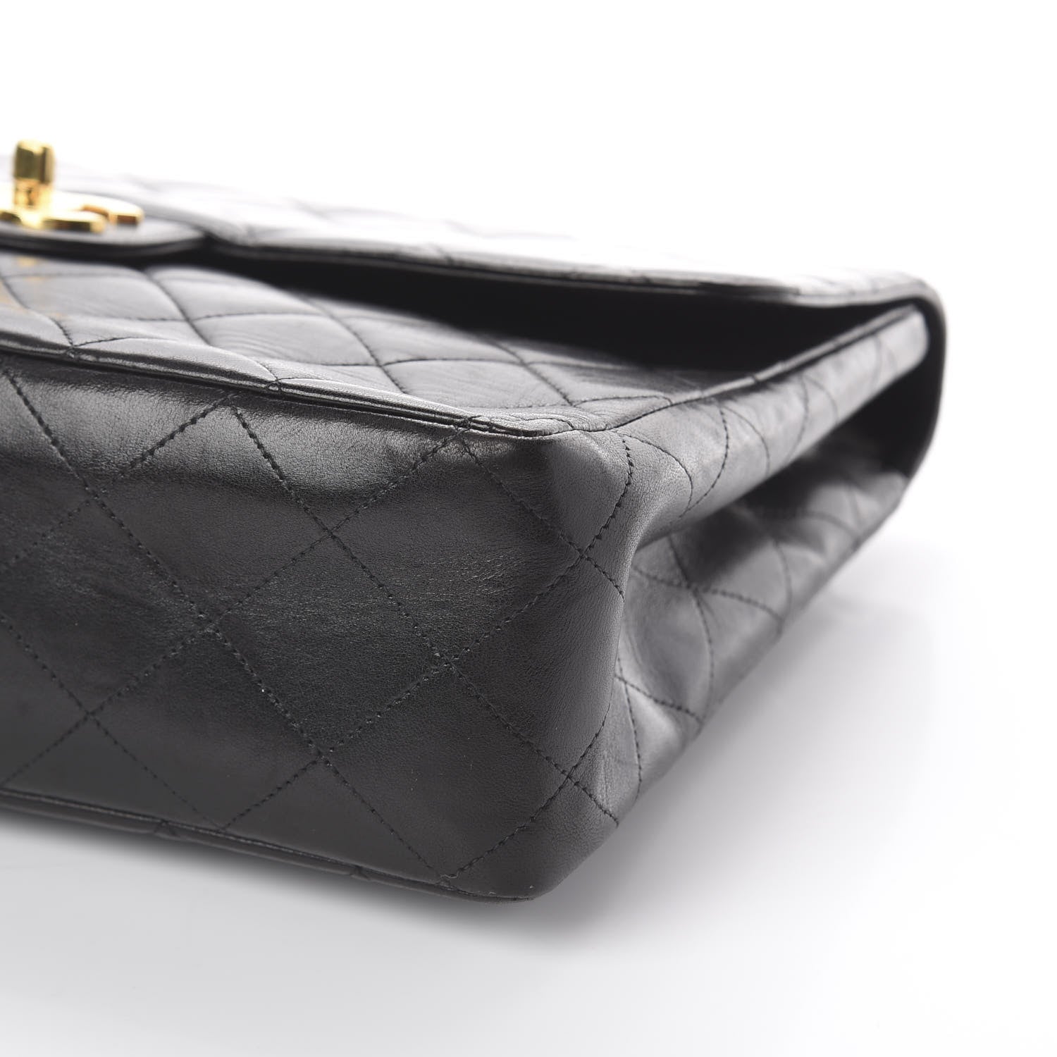 Chanel Lambskin Quilted Jumbo Single Flap Black 6 of 10