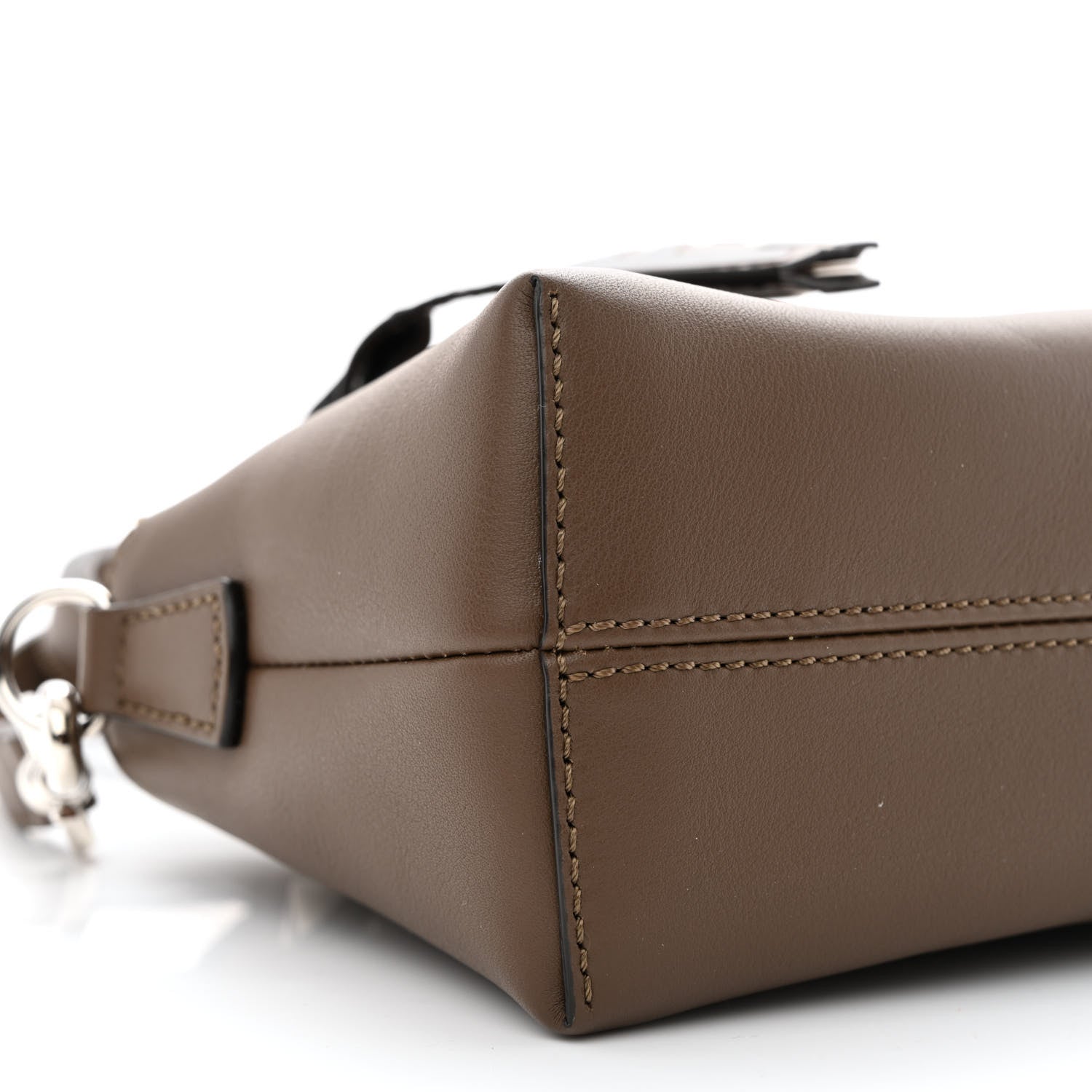 Fendi Vitello Dolce Bi-Color FF 1974 Embossed Mini By The Way Boston Bag Maya Black 9 of 11