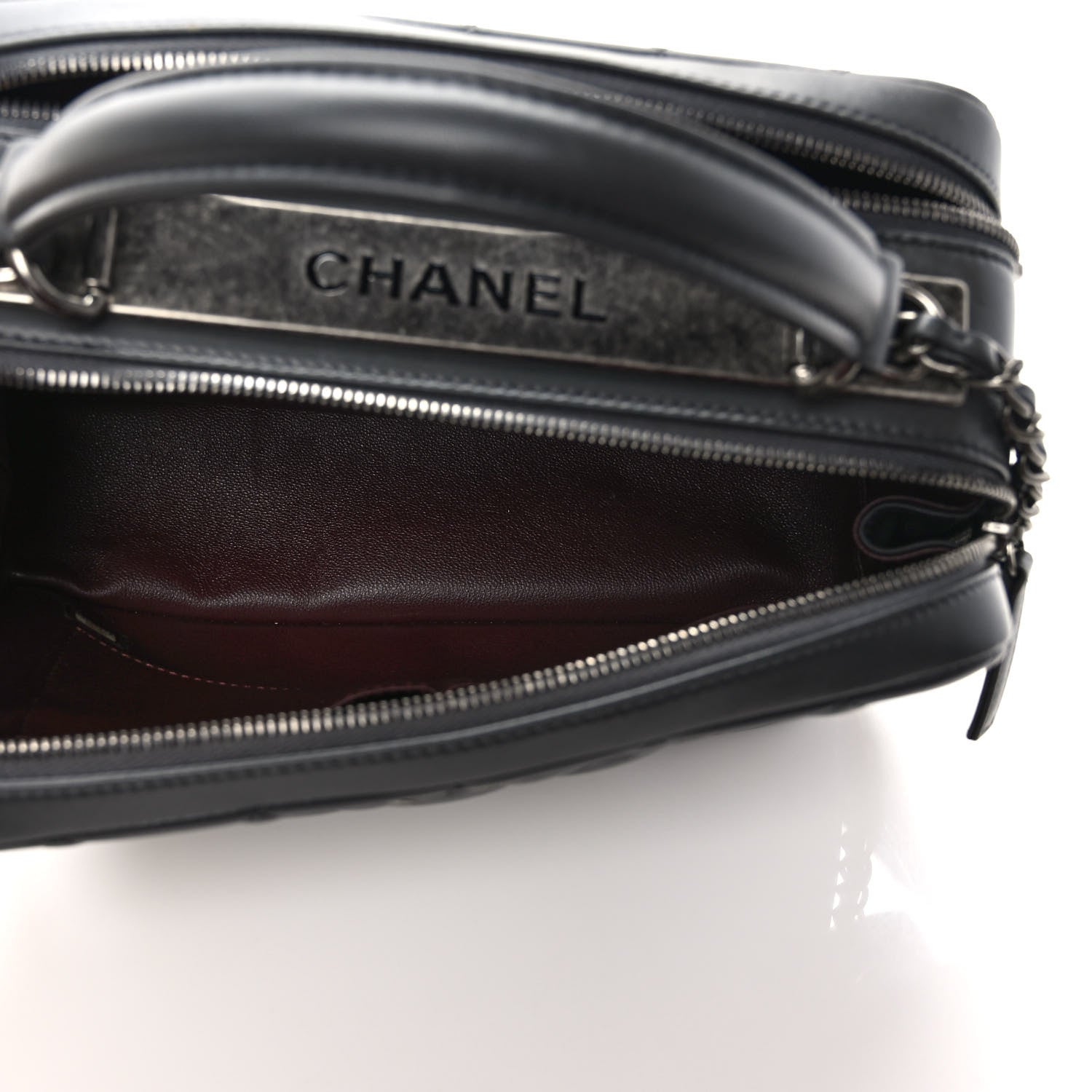 Chanel Lambskin Quilted Medium Trendy CC Bowling Bag Dark Grey 5 of 11