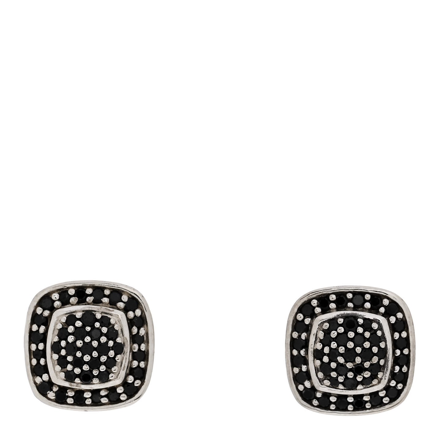 Sterling Silver Black Diamond 7mm Petite Albion Earrings