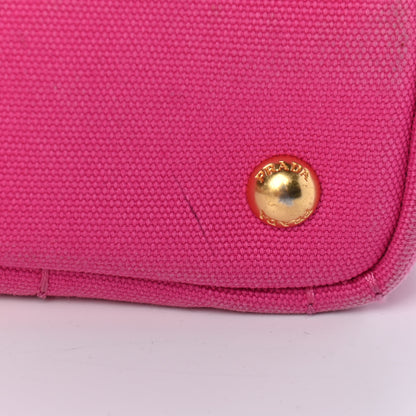 Prada Canapa Small Logo Tote Fuxia 14 of 16