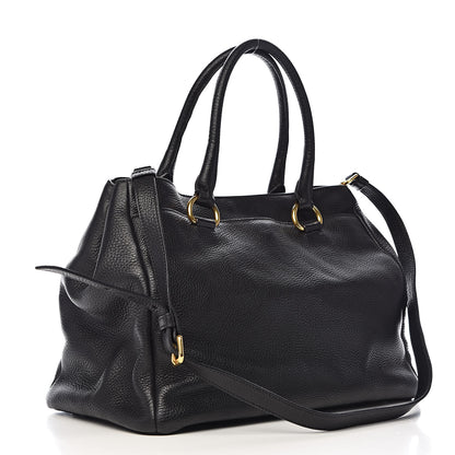 Prada Vitello Daino Tote Black 4 of 12