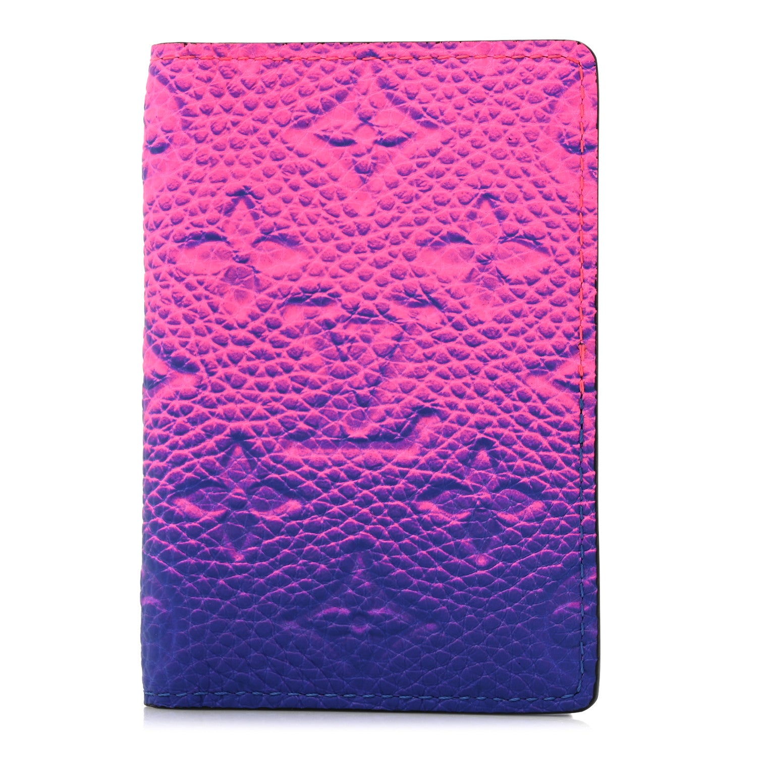 Louis Vuitton Taurillon Illusion Pocket Organizer Bleu Rose 1 of 9