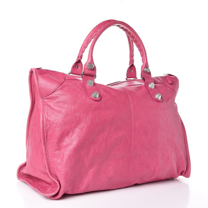 Balenciaga Agneau Giant 21 Silver Hardware Weekender Cyclamen Fucsia 3 of 15