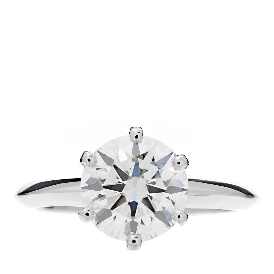 Platinum Diamond 1.89ct Solitaire Engagement Ring 51 5.75