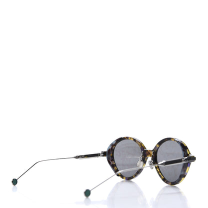 Christian Dior Acetate Leaf Print Umbrage Round Sunglasses Green Foliage 4 of 9