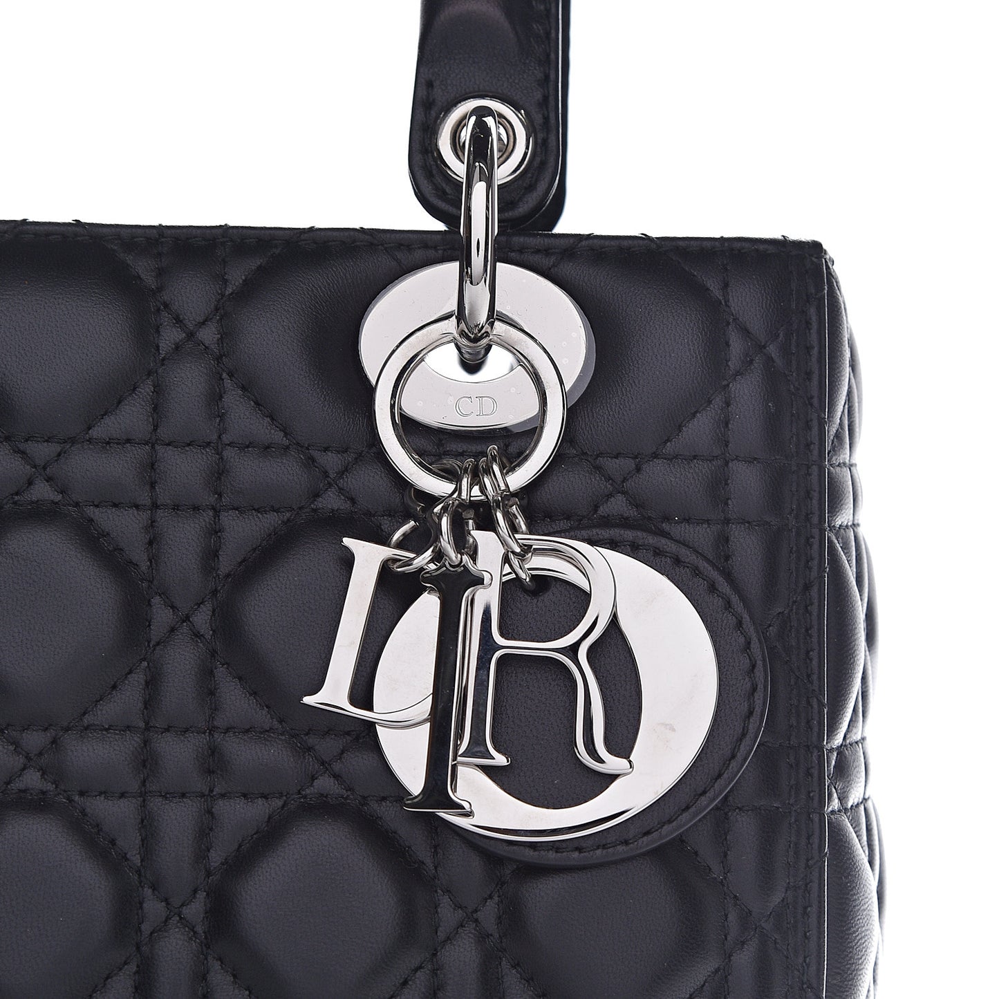 Lambskin Cannage Medium Lady Dior Black