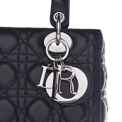 Christian Dior Lambskin Cannage Medium Lady Dior Black 10 of 16