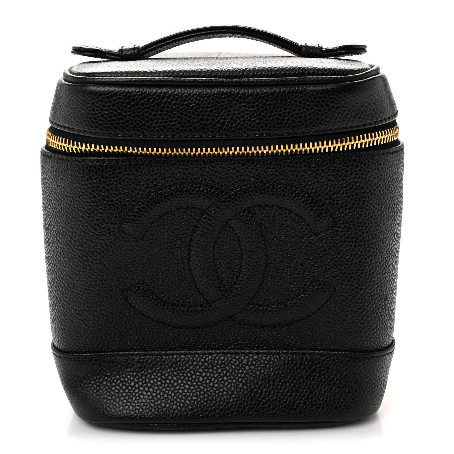 Chanel Caviar Vanity Cosmetic Case Black 1 of 10