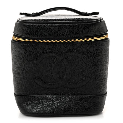 Chanel Caviar Vanity Cosmetic Case Black 1 of 10