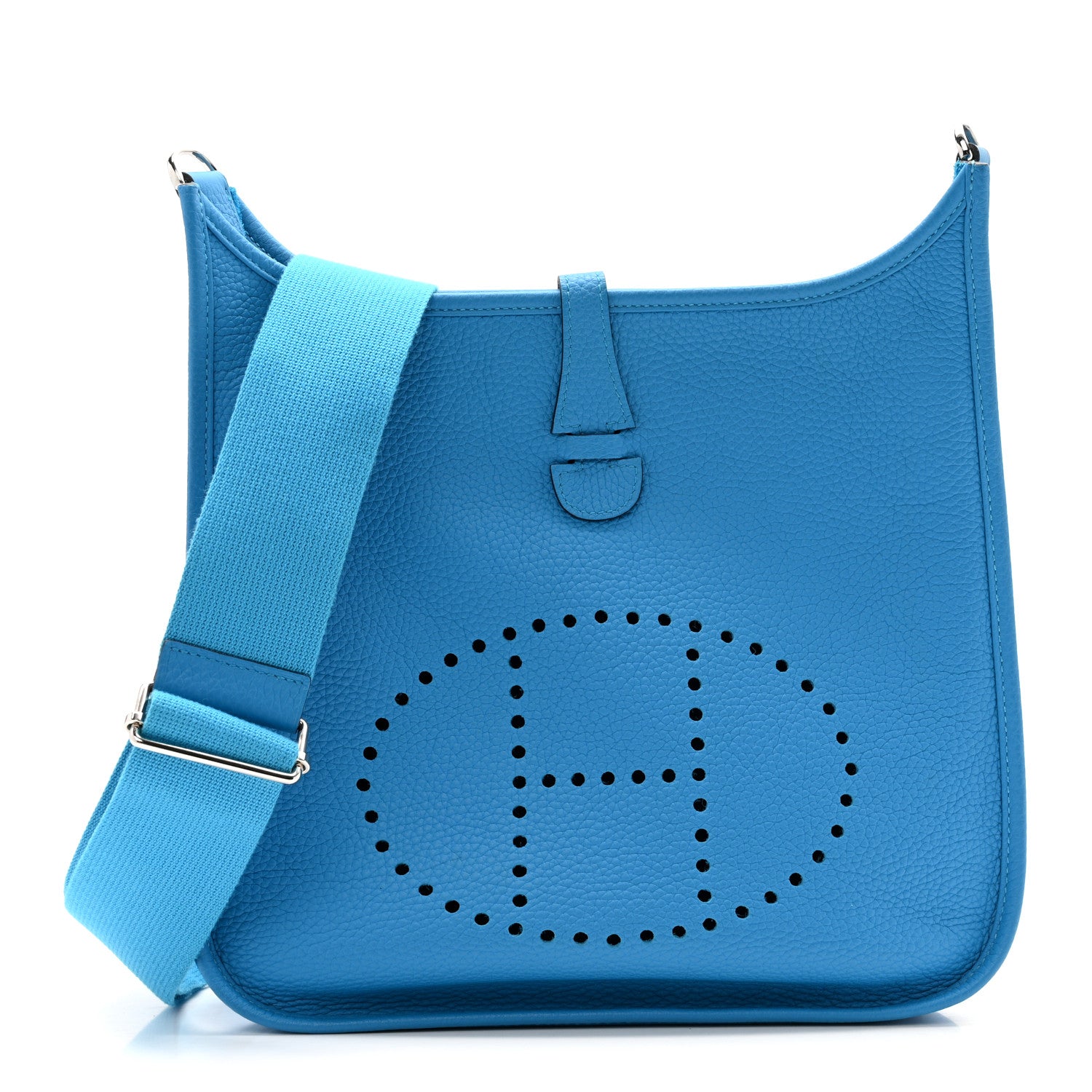Hermes Taurillon Clemence EVELYNE III PM Bleu Frida 1 of 14