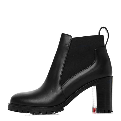 Christian Louboutin Calfskin Marchacroche 70 Chelsea Boots 36 Black 1 of 7