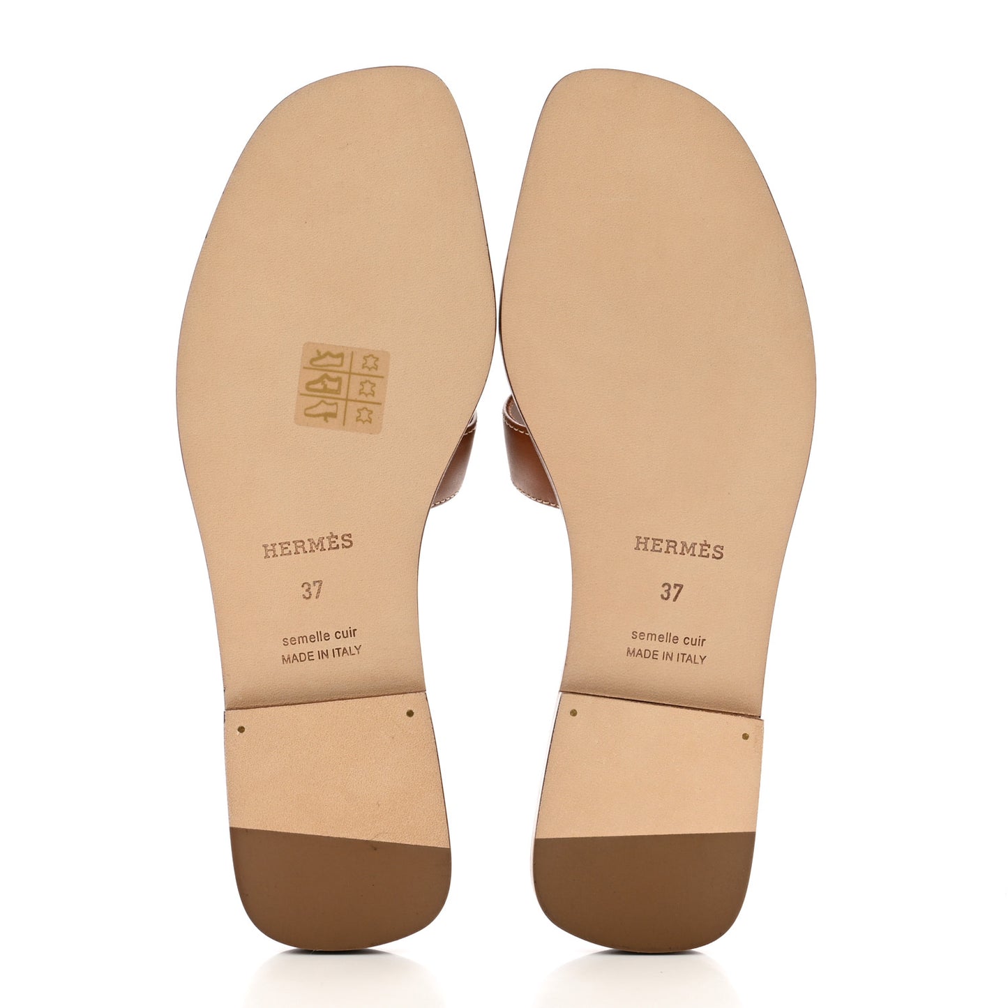 Box Calfskin Oran Sandals 37 Gold