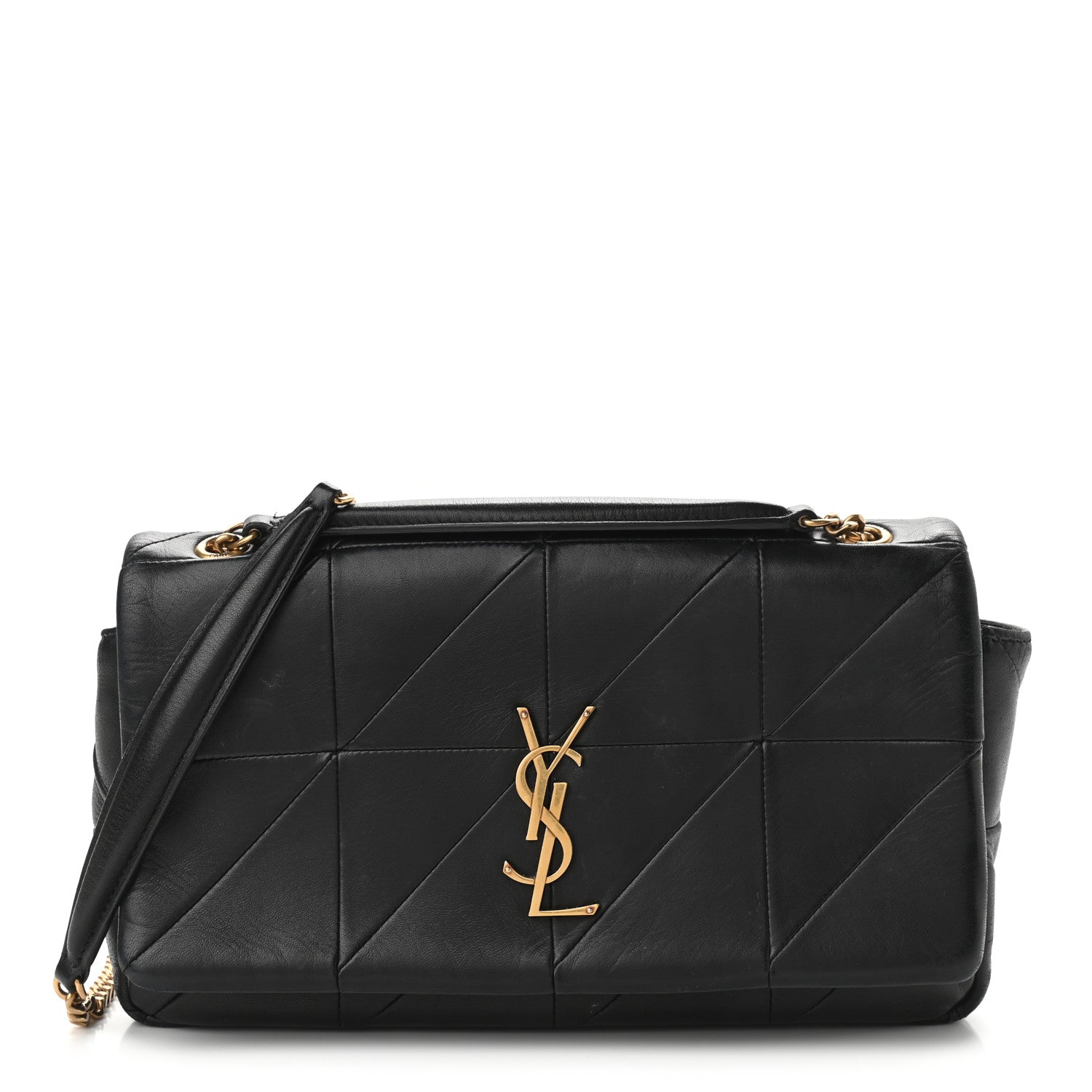 Saint Laurent Lambskin Patchwork Monogram Medium Jamie Black 1 of 14